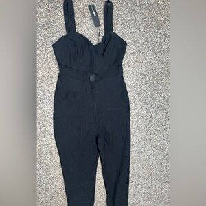 Black fashion nova jumpsuit new never worn with tags size XL